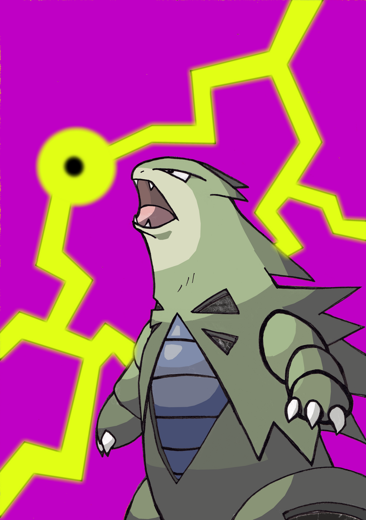 Tyranitar Pop Matte Poster 70x100cm | By Tanausu Sierra